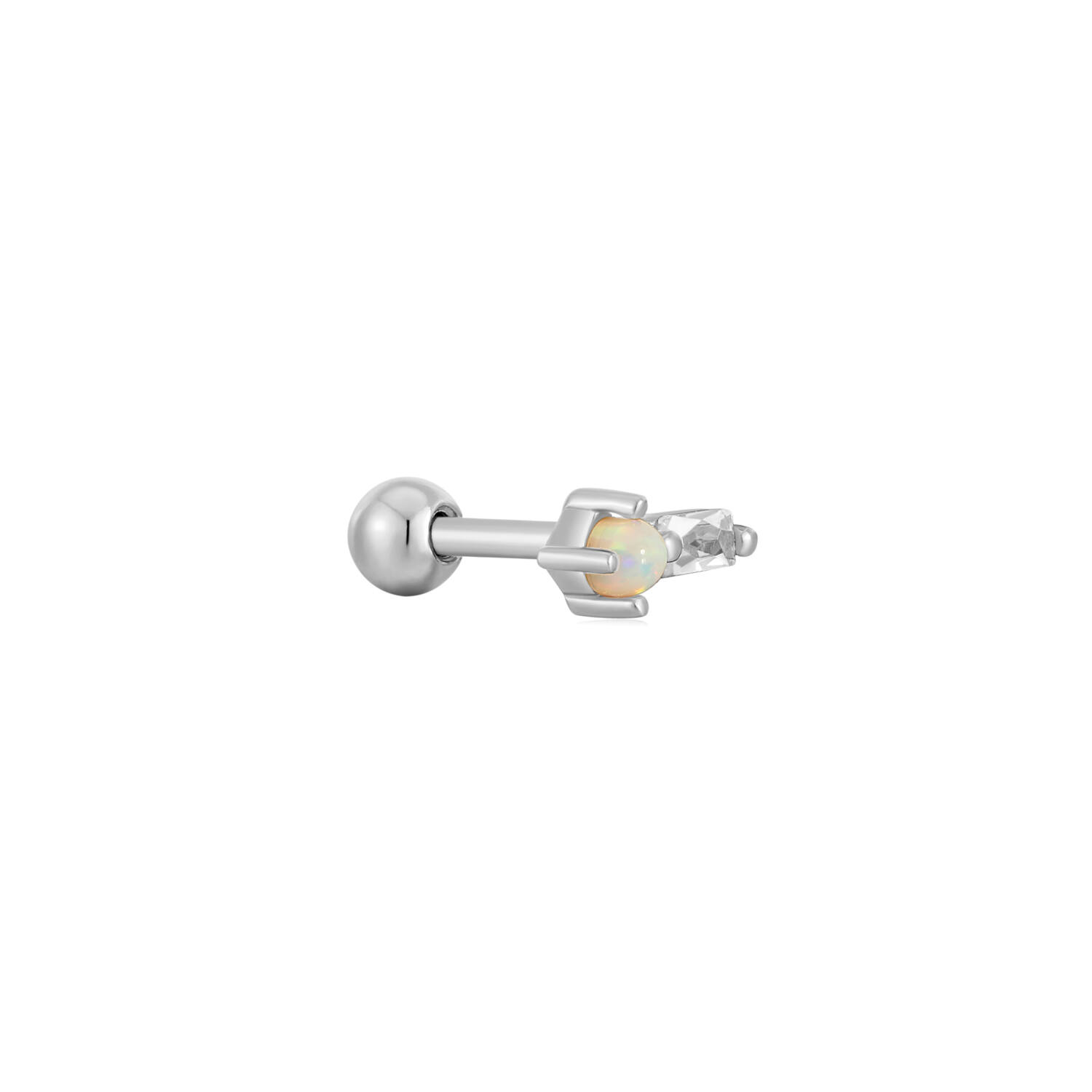  Ear Edit - Oorstekers - Zilver / Gerodineerd - Opaal